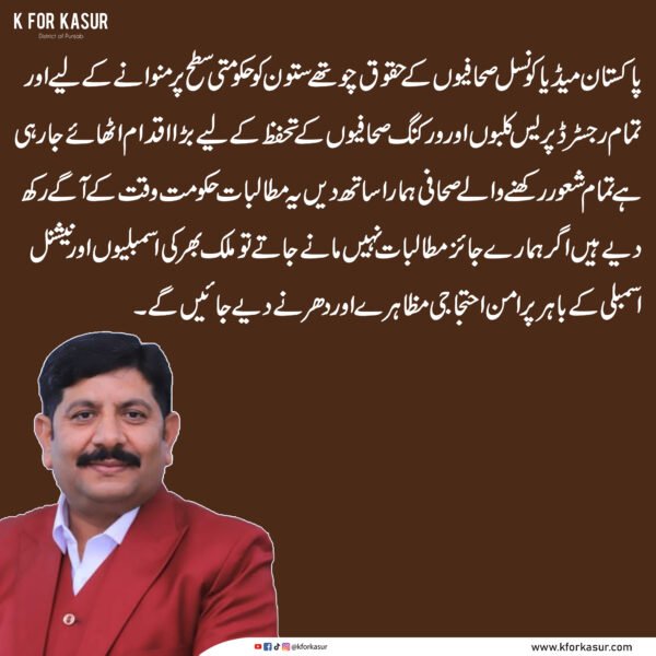 صحافیوں کے حقوق اور تحفظ کے لیے پاکستان میڈیا کونسل کا بڑا اقدام، حکومت کو مطالبات پیش